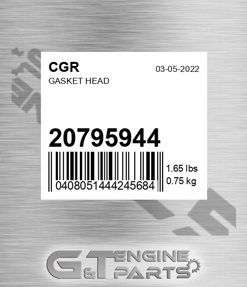 20795944 CGR Gasket Head