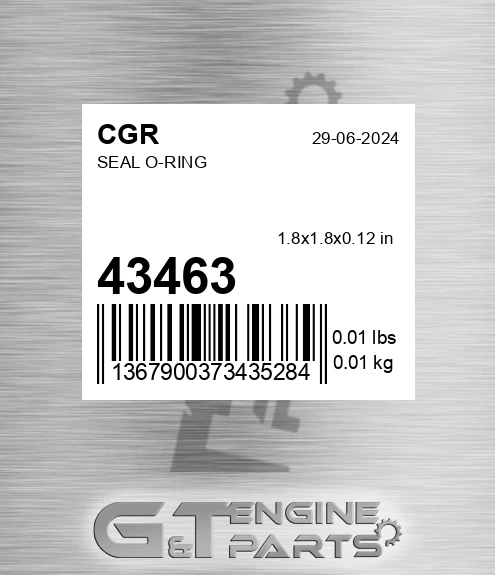 43463 CGR Seal O-ring