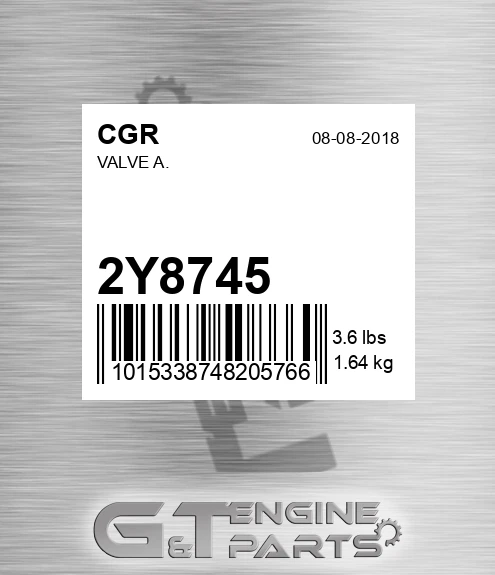 2Y8745 Valve A.
