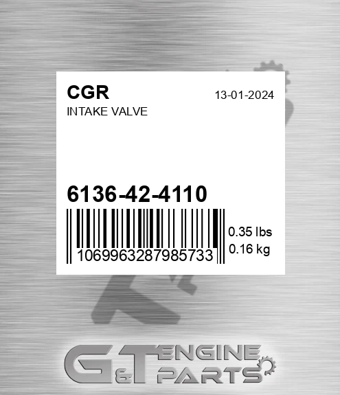 6136-42-4110 Intake Valve