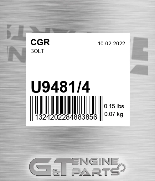 U9481/4 Bolt