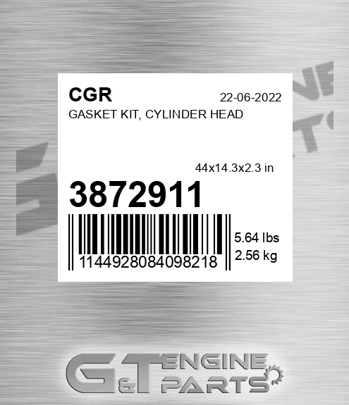 3872911 CGR Gasket Kit, Cylinder Head