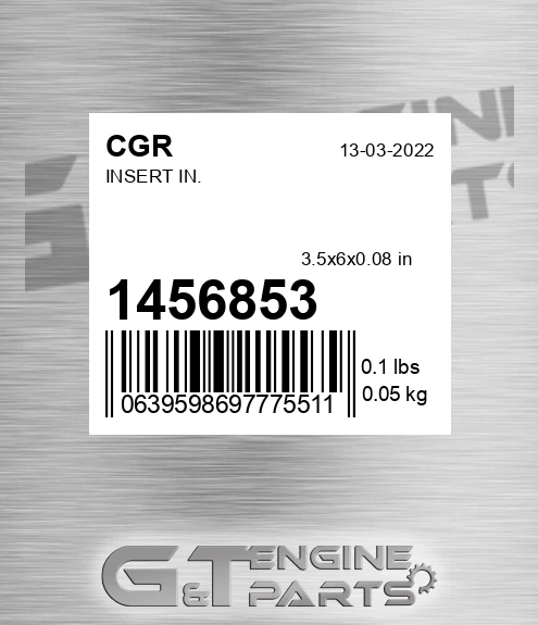 1456853 Insert In.