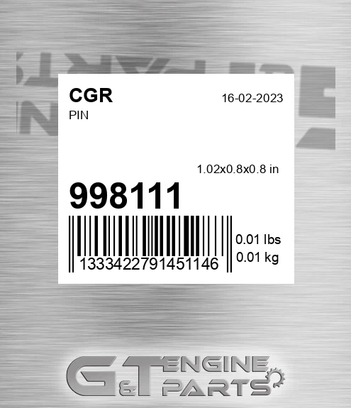 998111 CGR Pin