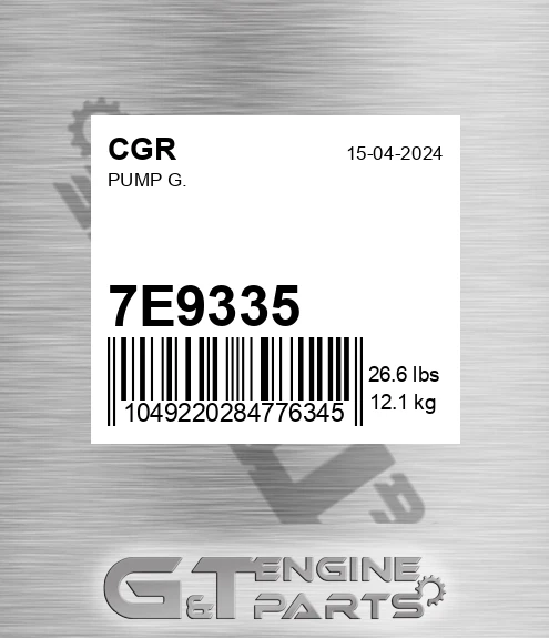 7E9335 Pump G.