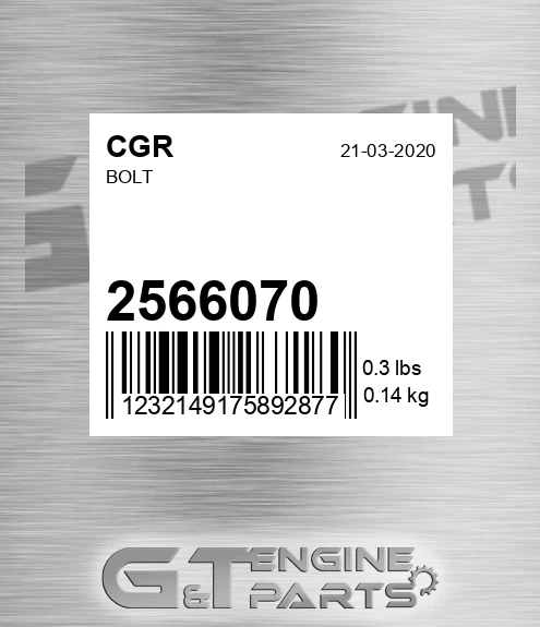 2566070 CGR Bolt