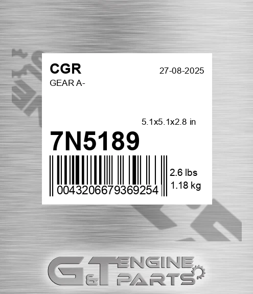 7N5189 Gear A- for CGR