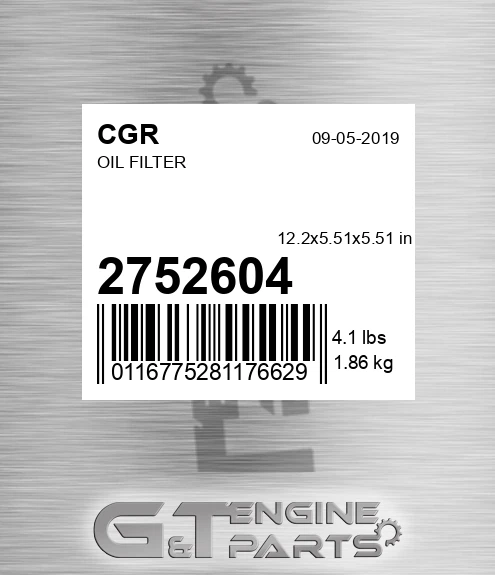 2752604 CGR Oil Filter