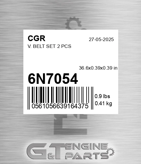6N7054 CGR V. Belt Set 2 Pcs
