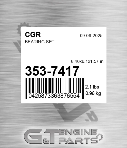 353-7417 CGR Bearing Set