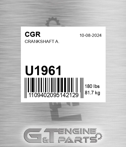 U1961 CGR Crankshaft A.