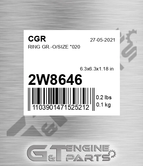 2W8646 Ring Gr.-o/size "020