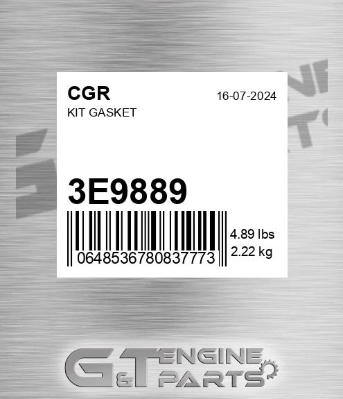3E9889 Kit Gasket