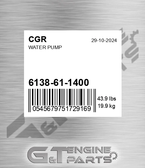 6138-61-1400 Water Pump for CGR