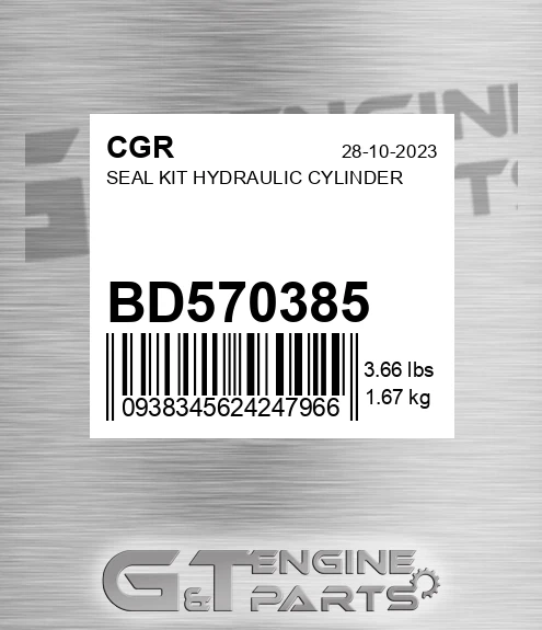 BD570385 Seal Kit Hydraulic Cylinder