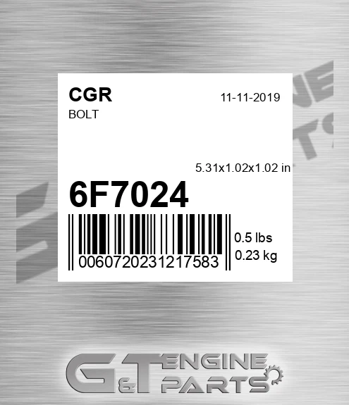 6F7024 CGR Bolt
