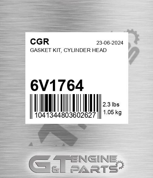 6V1764 CGR Gasket Kit, Cylinder Head