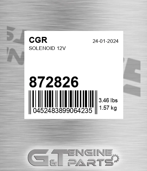 872826 Solenoid 12v