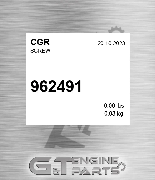 962491 CGR Screw