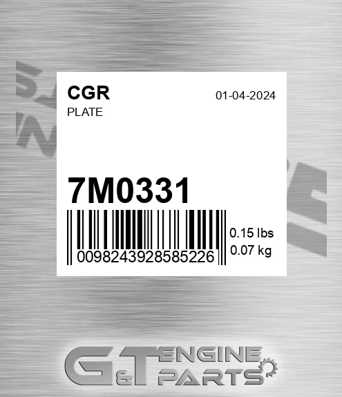 7M0331 Plate