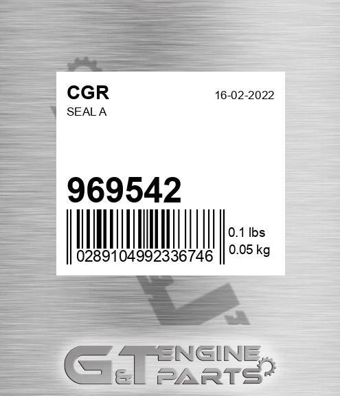 969542 CGR Seal A