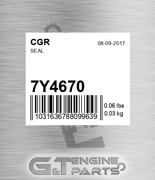 7Y4670 CGR Seal