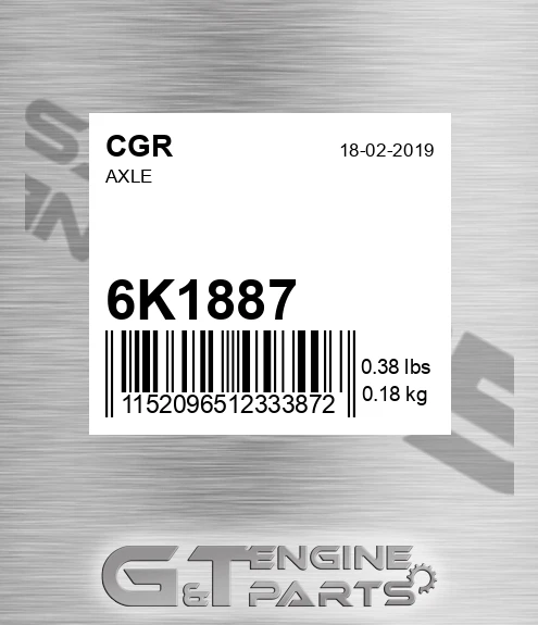 6K1887 CGR Axle