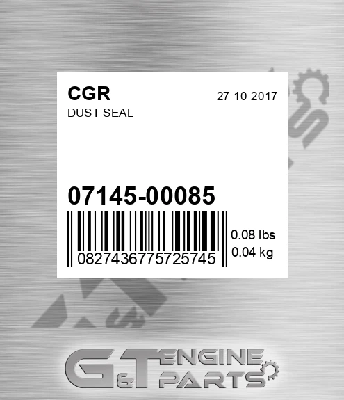 07145-00085 Dust Seal