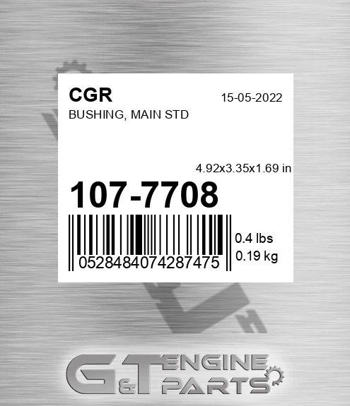 107-7708 Bushing, Main Std