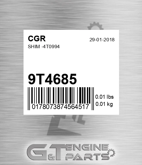 9T4685 CGR Shim -4t0994