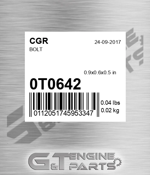 0T0642 CGR Bolt