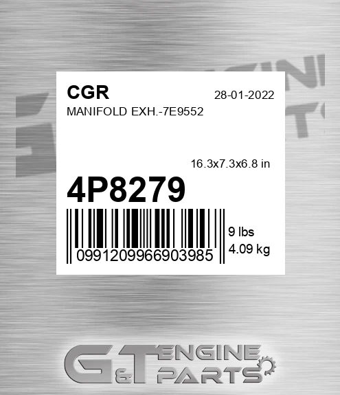 4P8279 CGR Manifold Exh.-7e9552