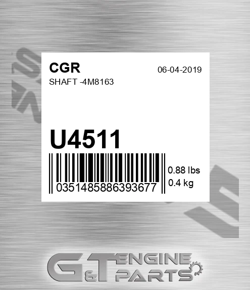 U4511 Shaft -4m8163