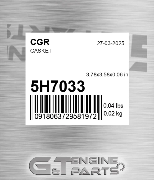 5H7033 Gasket