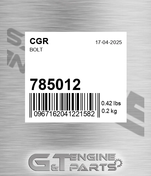 785012 CGR Bolt