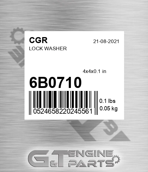 6B0710 CGR Lock Washer