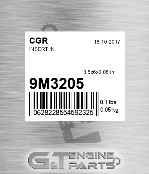 9M3205 CGR Insert In.