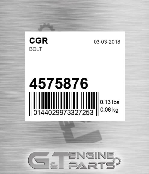 4575876 CGR Bolt