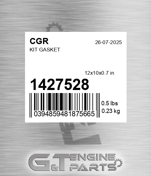 1427528 Kit Gasket for CGR