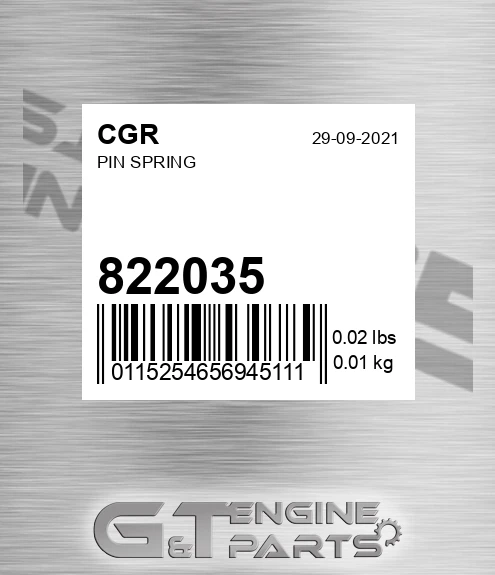822035 Pin Spring