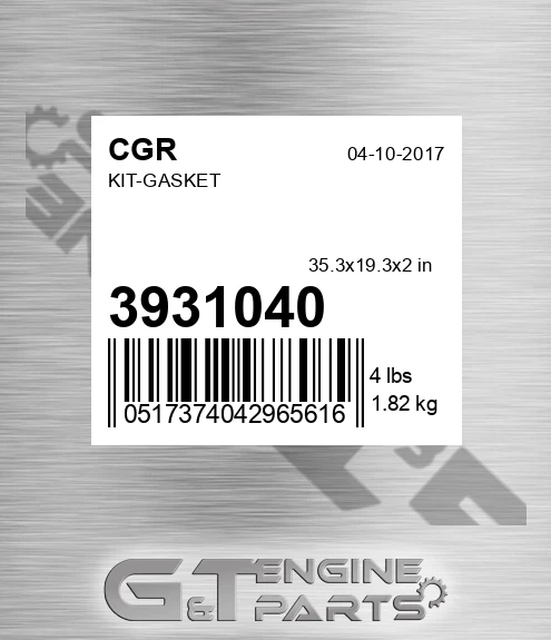 3931040 Kit-gasket for CGR
