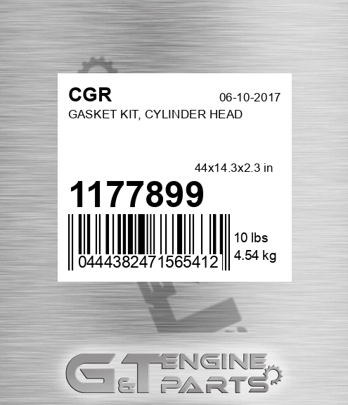 1177899 CGR Gasket Kit, Cylinder Head