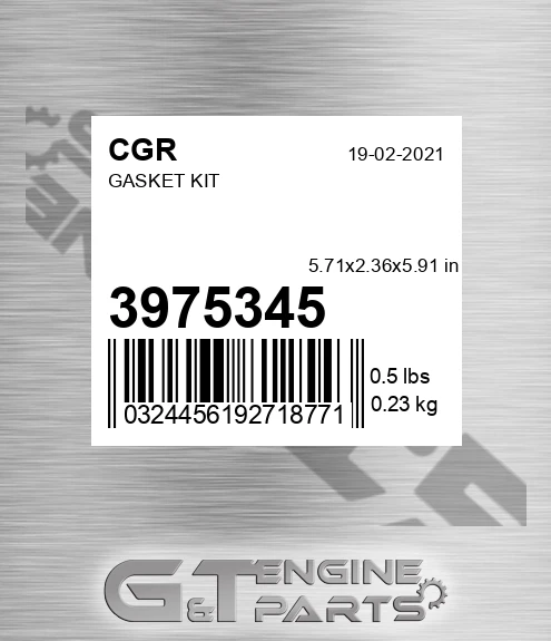 3975345 CGR Gasket Kit