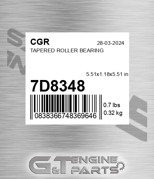 7D8348 CGR Tapered Roller Bearing