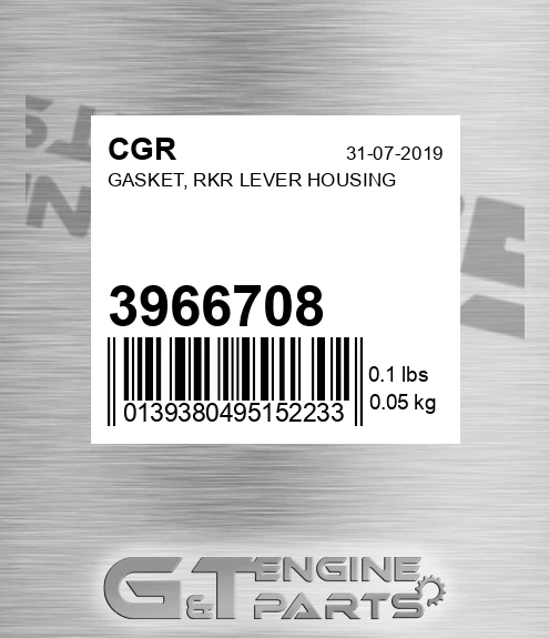 3966708 Gasket, Rkr Lever Housing