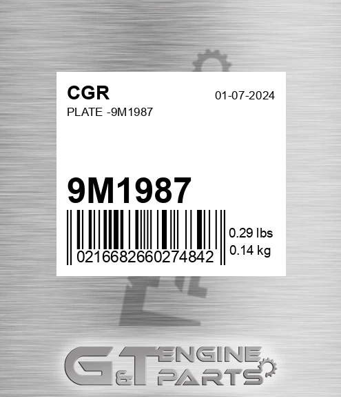 9M1987 Plate -