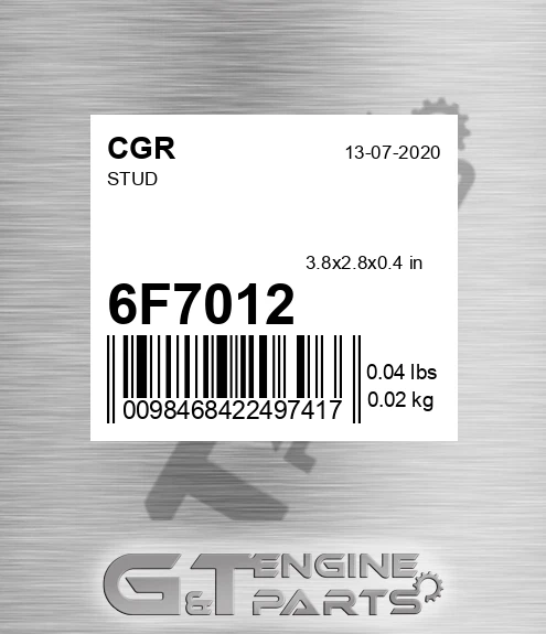 6F7012 CGR Stud