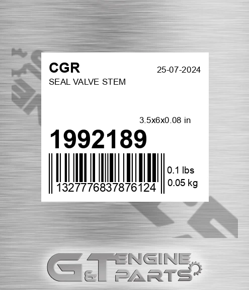1992189 CGR Seal Valve Stem