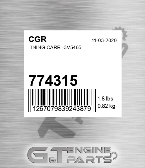 774315 Lining Carr.-3v5465
