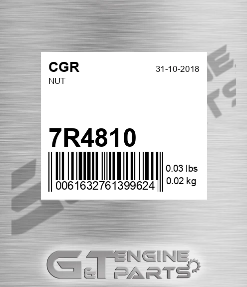 7R4810 Nut for CGR